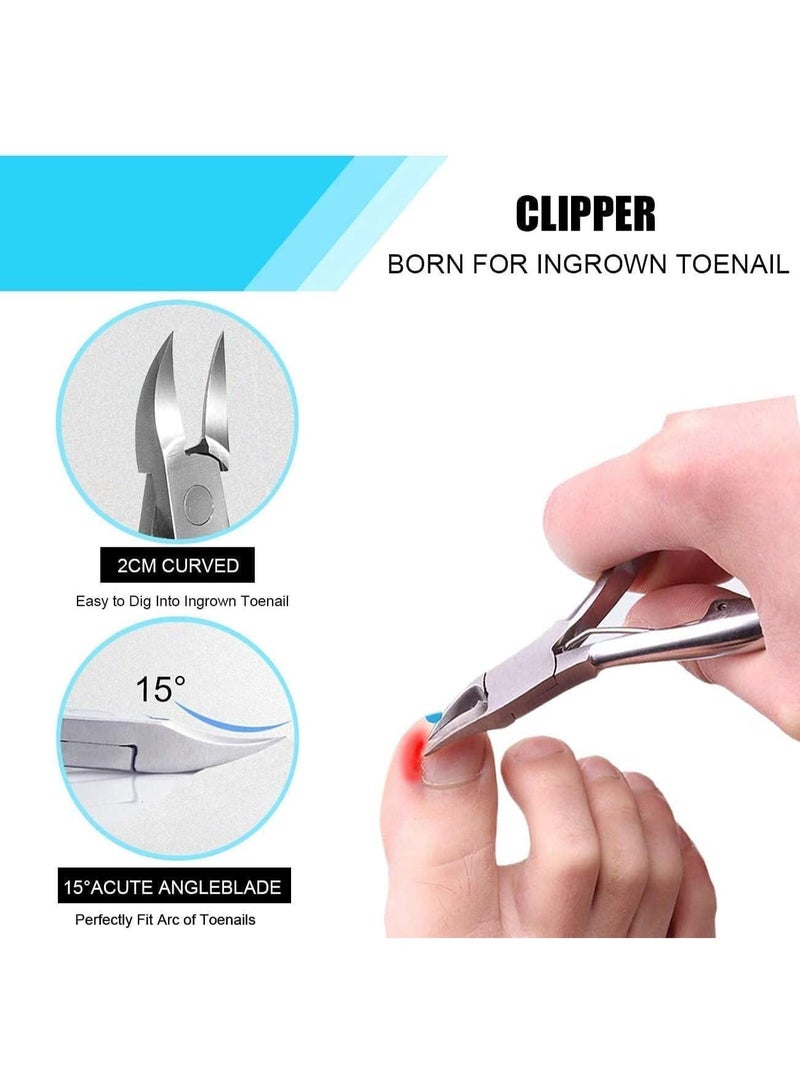 ChicAbode 7 قطع من أجهزة الكمبيوتر مجموعة أداة أظافر الأصابع ، مجموعة جراحية من الفولاذ المقاوم للصدأ ، مقاطع أظافر الأصابع المهنية للأظافر السميكة والأظافر التي نمت ، والمانيكير والأساسيات الأساسية للأظافر للاستخدام المنزلي - Image 2